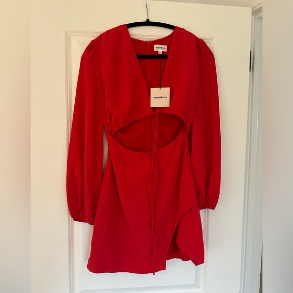 Revolve Superdown Selene Wrap Dress in Red NWOT - Size XS - Picture 6 of 7